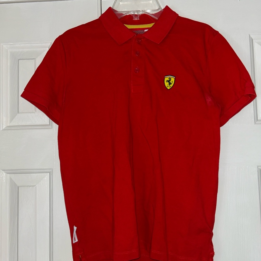 Kid’s Scuderia Ferrari Red Polo Shirt Classic Design